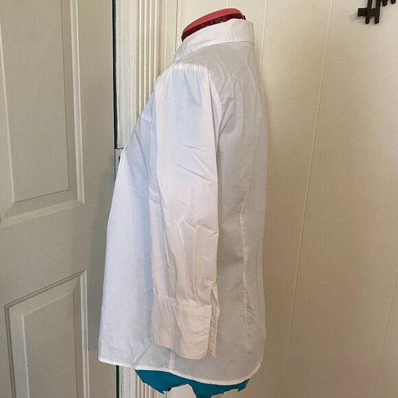 Worthington Stretch Fitted Pleated Button Down Shirt Women Size Large - Picture 4 of 8